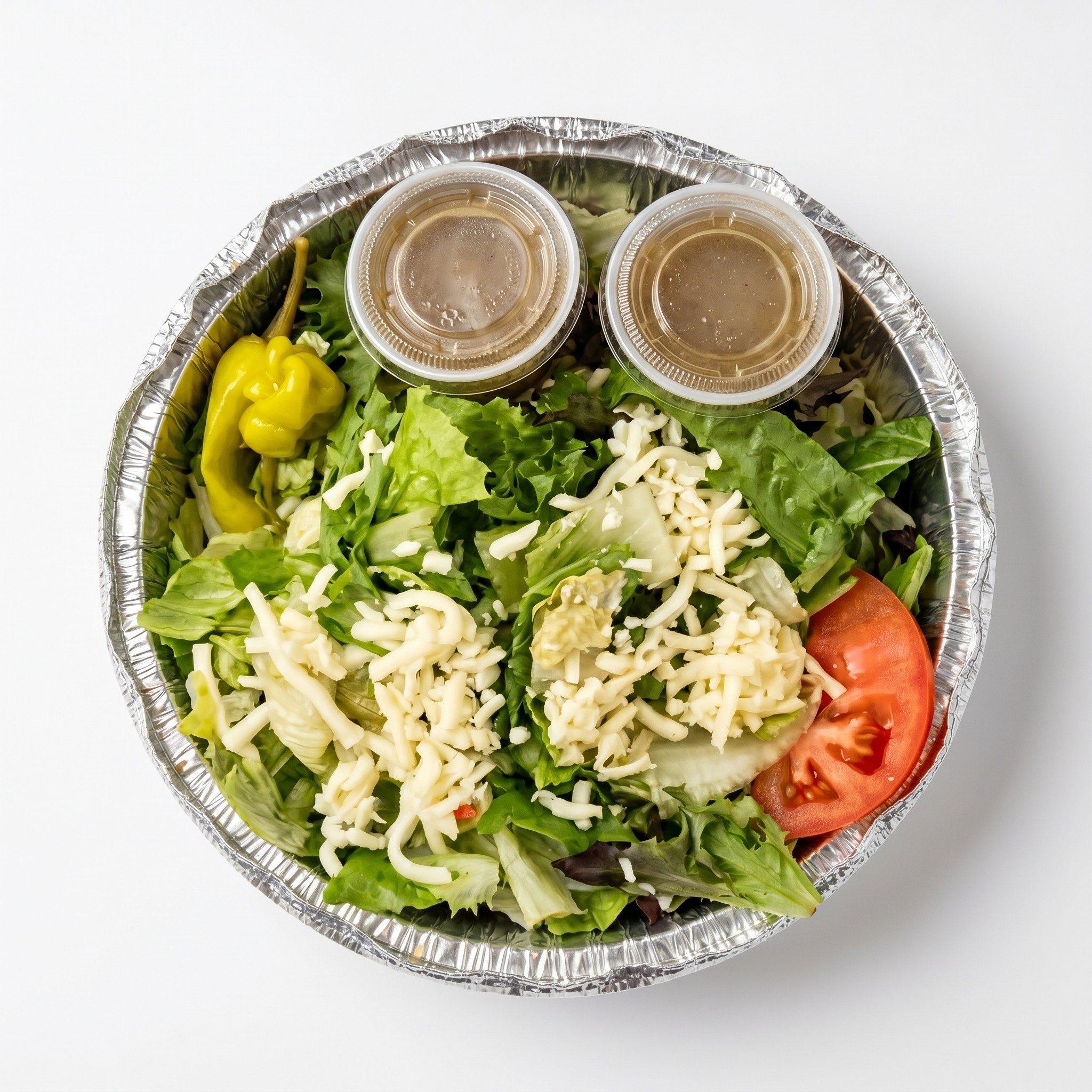 Crisp Tossed Greens Salad.