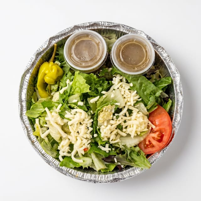 Crisp Tossed Greens Salad.
